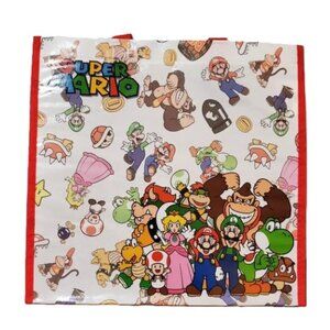 Mario Bros Super Mario Character Reusable Tote Bag 13x14 Inch